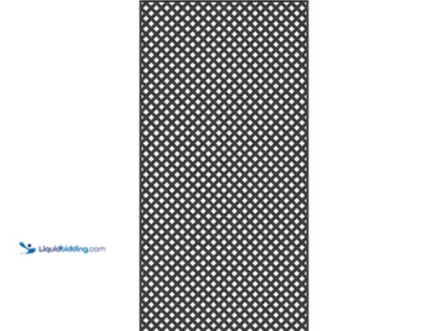 Lot 49-1630785 - Barrette Outdoor Living 4 ft. x 8 ft. Espresso Privacy Diamond Vinyl Lattice Panel - Solid Border Mo...
