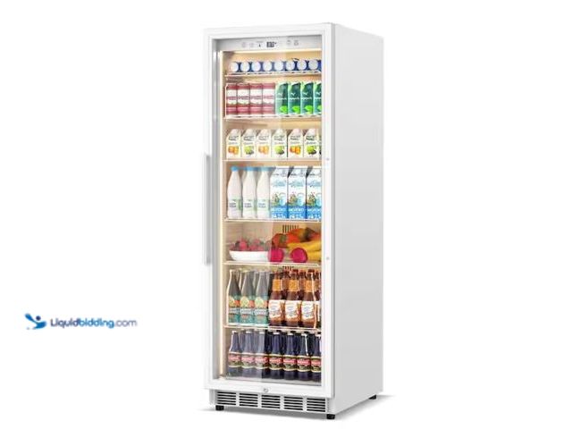 Lot 49-1594396 - SOZT 23.54 in. Single Zone 588-Cans Commercial Beverage Cooler in White with Adjustable Shelves and ...