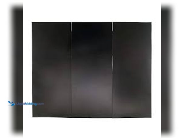 Lot 49-5483799 - ACHLA DESIGNS 47 in. L Black 3-Panel Steel Draft Guard Cover. Model # DGC-02. Unused