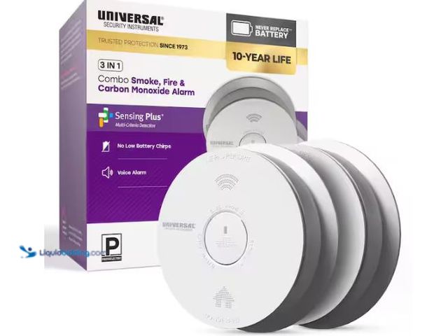 Lot 49-1627056 - Universal Security Instruments 2-Pack 10-Year Battery Combination Smoke and Carbon Monoxide Detector...