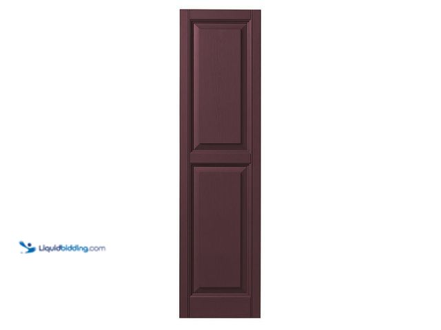 Lot 49-3528503 - Ply Gem
15 in. x 55 in. Raised Panel Polypropylene Shutters Pair in Vineyard Red Unused
