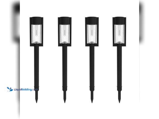 Lot 49-5414300 - Hampton Bay Clermont 15 Lumen Black LED Weather Resistant Outdoor Solar Path Light with Glass Lens (...
