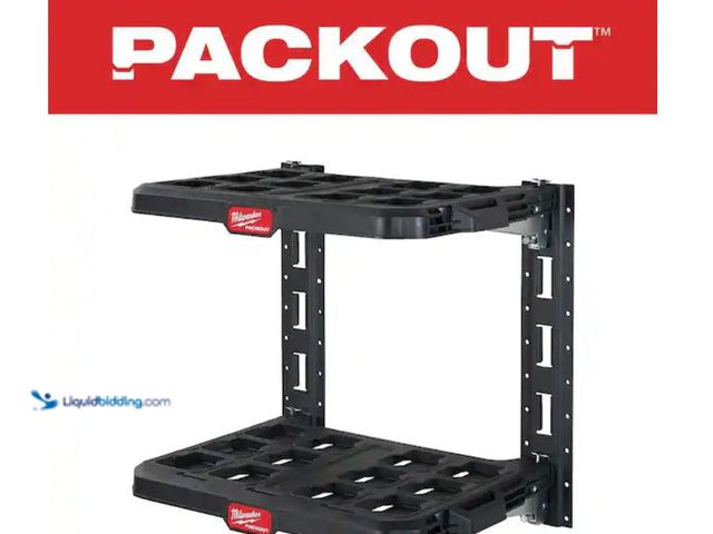 Lot 49-2020731 - Milwaukee PACKOUT 20 in. H x 22 in. W Slatwall Accessories Black Resin Racking Kit with Metal Reinfo...