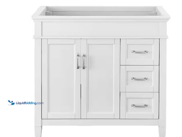 Lot 49-1547897 - Home Decorators Collection Ashburn 36 in. W x 21.63 in. D x 34 in. H Bath Vanity Cabinet without Top...