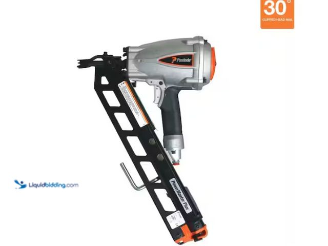 Lot 49-5574139 - Paslode
Pneumatic 3-1/2 in. 30 degree Air Corded PowerMaster Plus Clipped-Head Framing Nailer. Mode...