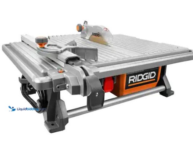 Lot 49-1514875 - RIDGID 6.5-Amp 7 in. Blade Corded Table Top Wet Tile Saw Model # R4021, Unused  Ref#HD0725