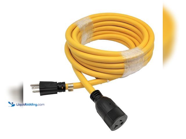 Lot 49-3617106 - 25-Ft STW 12/3 20-Amp 125-Volt NEMA 5-20 Extension Cord (NEMA 5-20P to 5-20R) Unused   Ref#HDPA0727