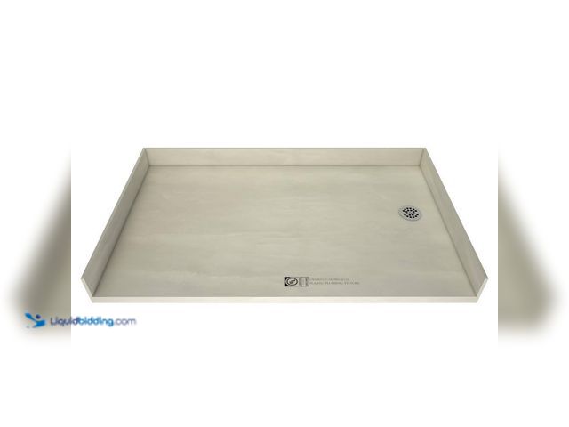 Lot 49-5484847 - Tile Redi Redi Free 30 in. x 60 in. Barrier Free Shower Base with Right Drain and Polished Chrome Dr...