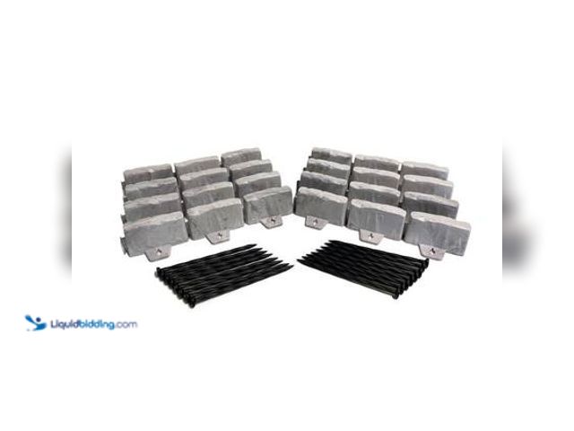 Lot 49-5549820 - QTY 2 - Vigoro Decorative Faux Stone 10 ft. x 2.7 in. Gray Plastic No-Dig Landscape Edging Kit. Mode...