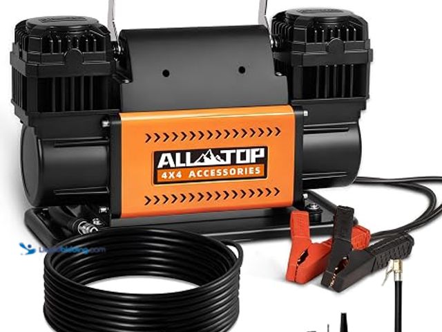 Lot 49-3610809 - ALL-TOP Air Compressor Kit, Dual Cylinder 12V Portable Inflator 12.35 ft³/Min, Offroad Air Compresso...