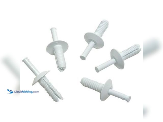 Lot 49-5572547 - QTY 12 - 3/4 in. White Nylon Rivets (50-Pack). Model # 9500XA. Unused