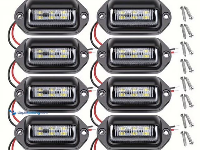Lot 49-1975719 - New 5 PCS 12V-24V 6 LED Number License Plate Light Lamp Taillight Step Courtesy Lights Decorative fo...