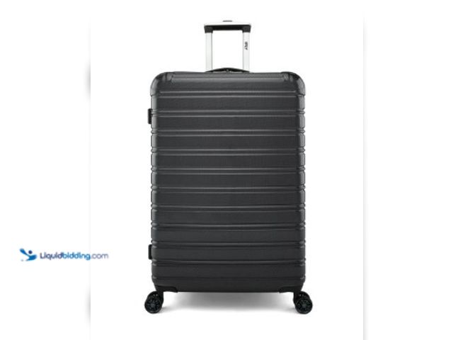 Lot 49-2025596 - iFLY Fibertech 28" Large Checked Suitcase – Hardside Expandable Spinner Luggage for Travel, Black, M...