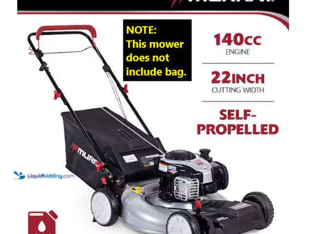 Lot 49-1636773 - Murray 22 in. 140 cc Briggs & Stratton Walk Behind Gas Self-Propelled Lawn Mower (NO BAG) Front Whee...