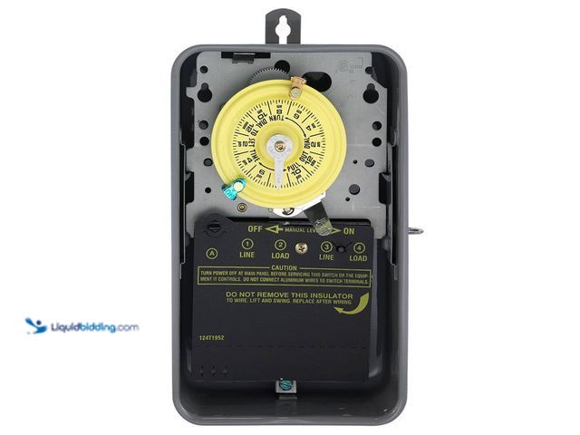 Lot 49-5409098 - Intermatic
T100 Series 40 Amp 24-Hour Outdoor Mechanical Timer with Double Pole Single Throw switch...