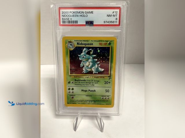 Lot 49-910523 - Pokemon 2000 Pokemon Game Base Ii #12 Nidoqueen-Holo Base Ii PSA 8. Ref:COINS0723
