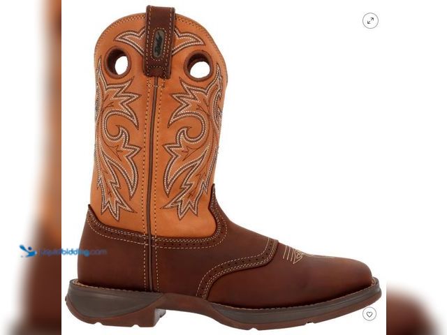 Lot 49-5478595 - Men's Durango Steel Toe Waterproof Western Boot, DB019, Brown, Size 7.5 Item is used