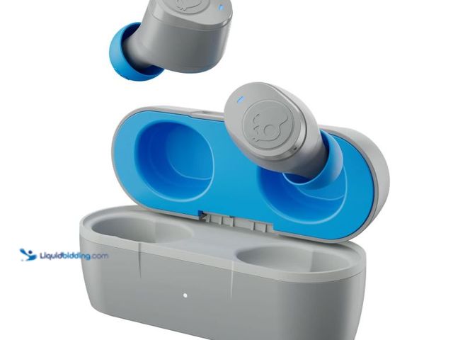 Lot 49-5551984 - Skullcandy Jib True 2 Wireless In-Ear Bluetooth Earbuds - Light Grey/Blue | Bluetooth Headphones, 33...