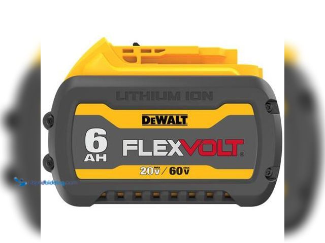 Lot 49-3565347 - DEWALT FLEXVOLT 20V/60V MAX Lithium-Ion 6.0Ah Battery Pack Model # DCB606. Used.