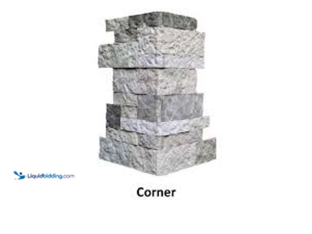 Lot 49-5411858 - AIRSTONE Spring Creek Gray 2 - 4 in. x 4 - 10 in. Cement Standard Corner/Finished End Wall Tiles (7....