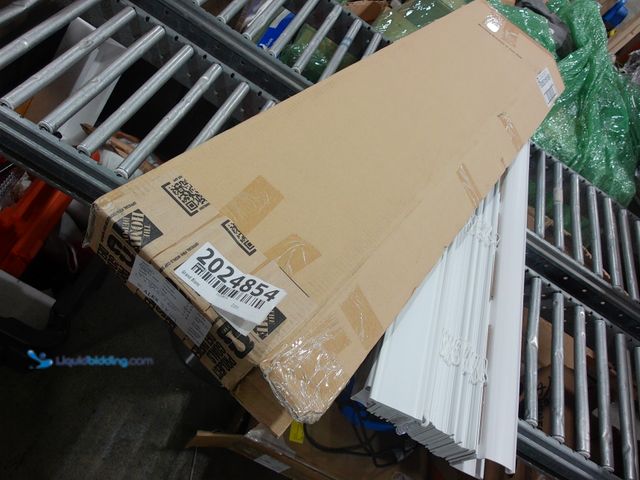Lot 49-2024854 - Home Decorators Collection White Cordless Faux Wood Blinds for Windows with 2 in. Slats - 39.5 in. W...