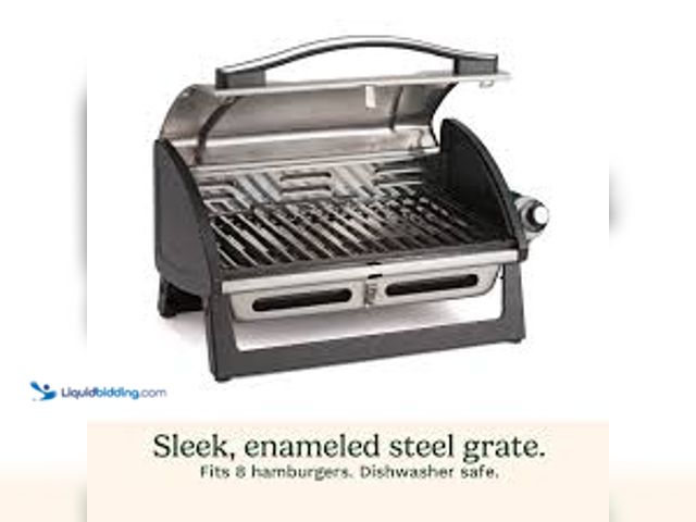 Lot 49-5485345 - CUISINART OUTDOORS Grillster Portable Propane Gas Grill in Stainless Steel. Model # CGG-059. New