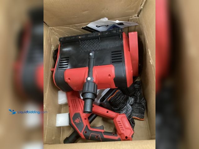 Lot 49-5542529 - Electric Snowplow Shovel, Used with no battery or charger, has attachments, scuffs