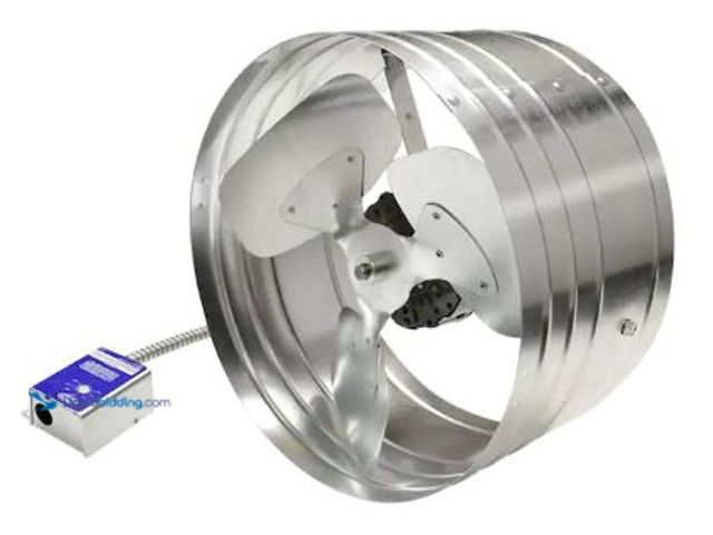 Lot 49-5436736 - Master Flow 1600 CFM Silver Electric Powered Gable Mount Gable Louver Vent. Model # EGV6. New/factor...