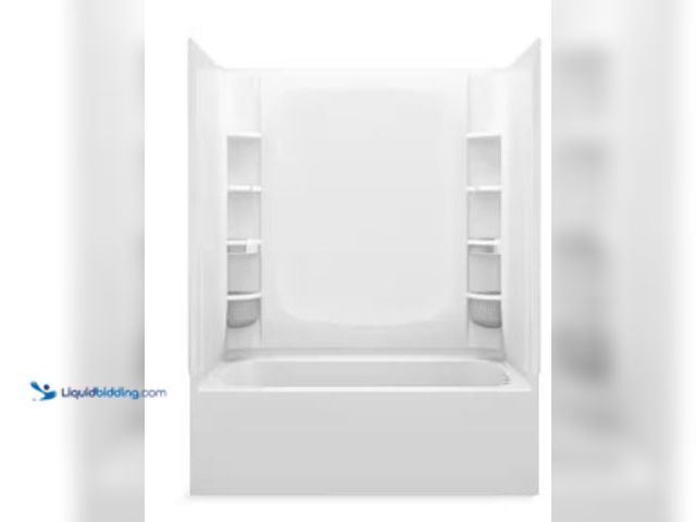 Lot 49-1516531 - Sterling Store plus 60 in. L x 32 in. W x 60.5 in. H Rectangular Tub/Shower Combo Unit in White, mod...