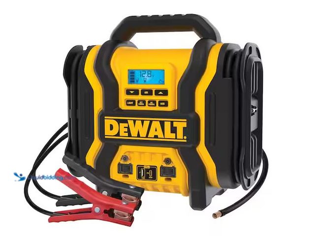 Lot 49-1572128 - DEWALT Portable Power 2000 Peak Amp Jump Starter w/Digital Compressor Model # DXAEPS14, Used, Tested...