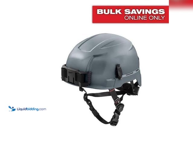 Lot 49-5546456 - Milwaukee BOLT Gray Type 2 Class E Non-Vented Safety Helmet with IMPACT-ARMOR Liner Model # 48-73-13...