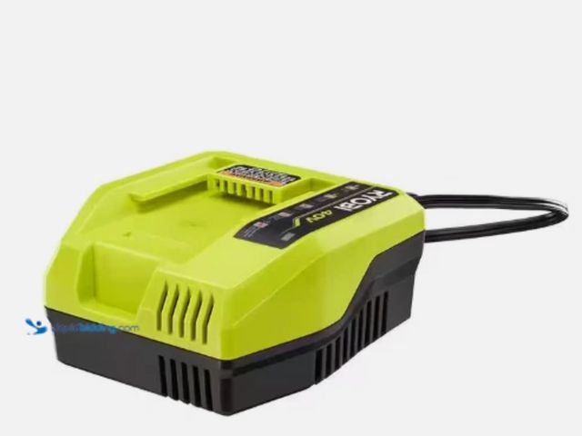 Lot 49-3614648 - RYOBI 40V Lithium Ion Quick Rapid Battery Charger, Model # OP408VNM, Slightly used, Has charger, Una...