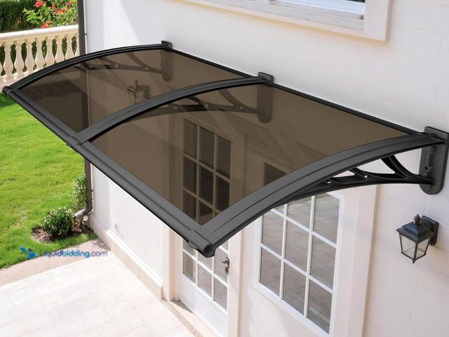 Lot 49-2026053 - Window Awnings Exterior 48x63in, Awning for Door Entrance. Model # B0G5N8GDGD. MSRP: $305.99. Slight...