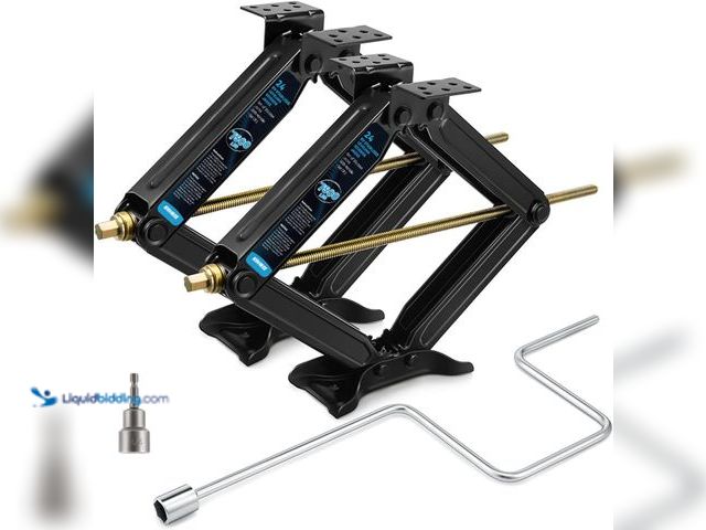Lot 49-5408718 - Kohree 7500lbs RV Stabilizer Leveling Scissor Jacks 24" for Travel Trailer Camper, Set of 2, Heavy D...