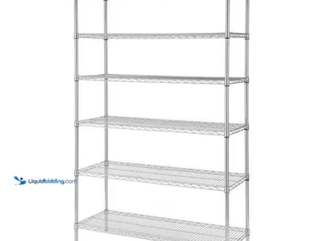 Lot 49-1570224 - HDX 6-Tier Commercial Grade Heavy Duty Steel Wire Shelving Unit in Chrome (48 in. W x 72 in. H x 18 ...