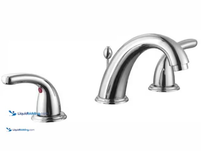 Lot 49-5581630 - Glacier Bay Builders 8 in. Widespread Double-Handle High-Arc Bathroom Faucet in Polished Chrome, Mod...