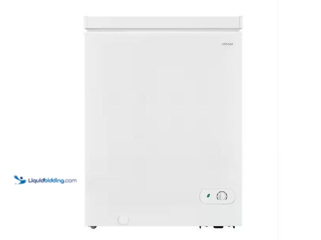 Lot 49-1568541 - Vissani 5.0 cu. ft. Manual Defrost Chest Freezer with LED Light in White Garage Ready Model # HMCF5W...