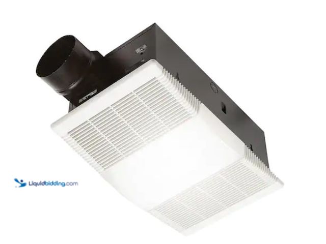Lot 49-1574808 - Broan-NuTone 80 CFM Ceiling Bathroom Exhaust Fan with Light and 1300-Watt Heater, Model # 765H80L, U...