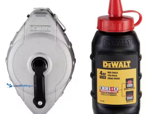 Lot 49-2006481 - (6-Pack) DEWALT 100 ft. Chalk Reel Kit with Red Chalk, Model # DWHT48331RC, Unused, Factory packed. ...