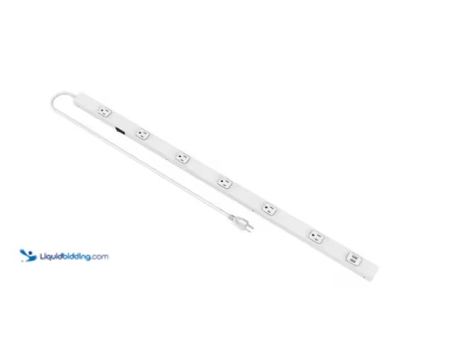 Lot 49-1571054 - Lot of (2) Commercial Electric 6-Outlet 2 USB Power Strip, White, Model # LTS-6Z1320-2U, Unused  Ref...