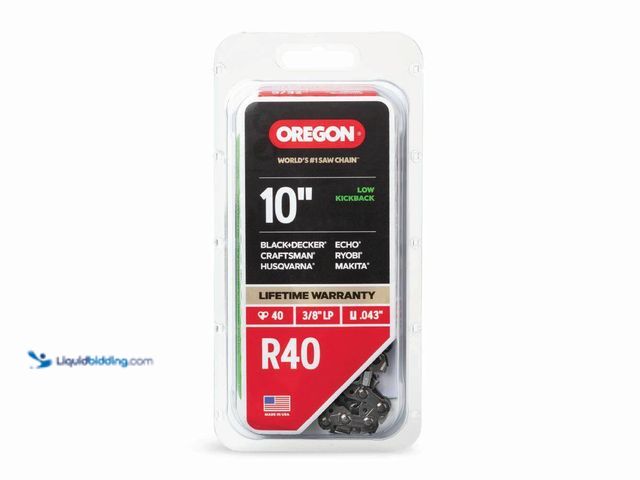 Lot 49-3566132 - Oregon
R40 Chainsaw Chain for 10 in. Bar Fits, Echo, Ryobi, Craftsman, Husqvarna Makita, Milwaukee ...