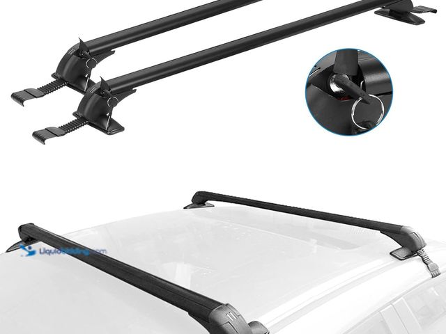 Lot 49-3536482 - iMounTEK 2-Pieces Universal 110cm/43-inch Car Roof Rack Cross Bar w/Anti-Theft Lock Adjustable Windo...