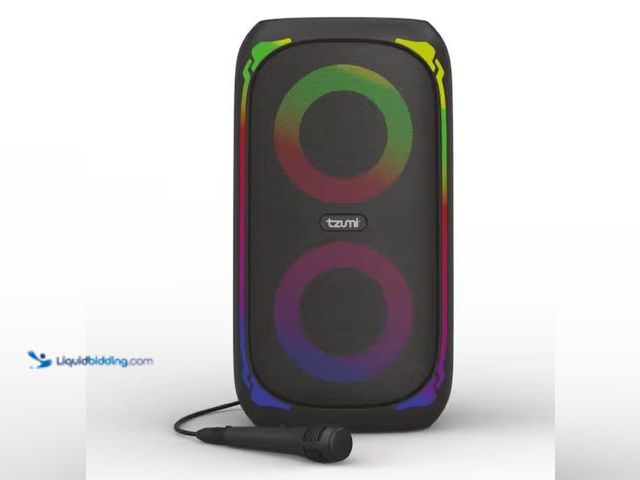 Lot 49-1631885 - Tzumi Super Bass Jobsite Speaker, Model # 9525HD, Slightly used, Has attachments, Powers on. (NOTE: ...