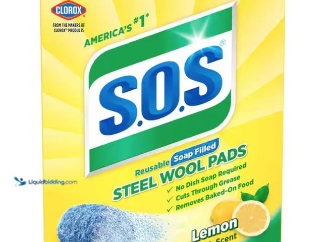 Lot 49-2006366 - Lot of (6) 10-packs of S.O.S Lemon Fresh Scent Steel Wool Soap Scouring Pads, Model # 10016500100017...