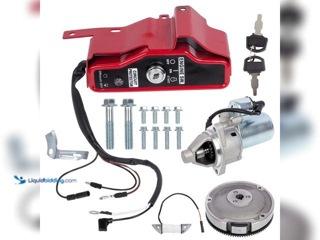 Lot 49-3529155 - Complete Starter Kit for Honda GX340 / GX390 Engines — 12V Starter, Solenoid, Ring Gear, Ignition Ke...