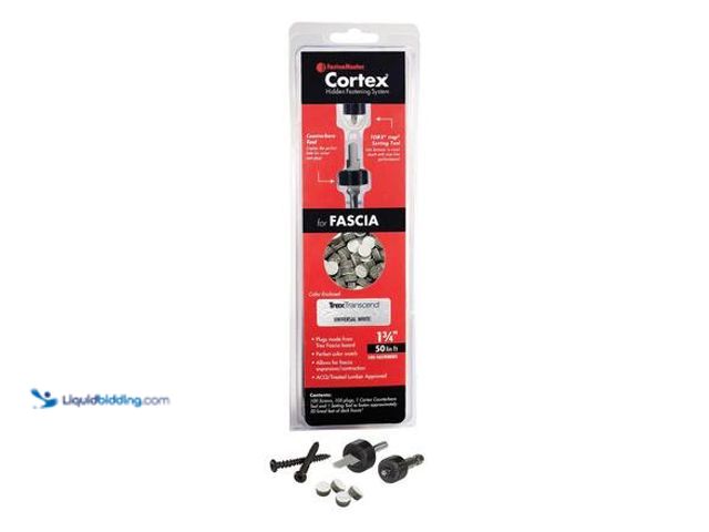 Lot 49-5546655 - FastenMaster Cortex 1-3/4 in. Fascia Screws w/ Plugs TORX ttap-Universal White (100 Screws, 105 P Mo...