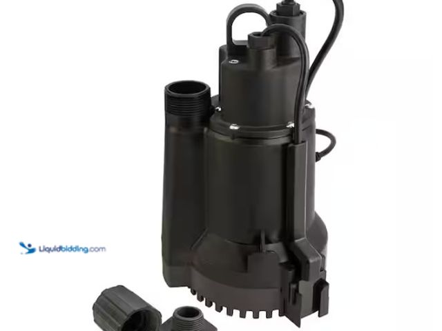 Lot 49-5574126 - Everbilt
1/3 HP Automatic Utility Pump. Model # EBAU33. Unused