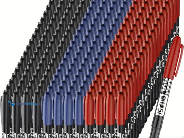 Lot 49-1831440 - Permanent blue, red, black Markers 40PCS