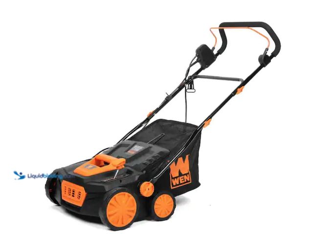 Lot 49-2026323 - WEN 15 in. 13 Amp 2-in-1 Electric Dethatcher and Scarifier with Collection Bag, Model # DT1315. MSRP...