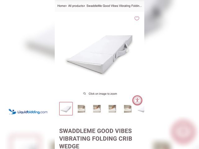 Lot 49-1831689 - SWADDLEME GOOD VIBES VIBRATING FOLDING CRIB WEDGE. New in box sealed.